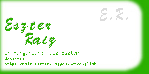 eszter raiz business card